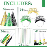 500 Pcs 2026 New Year Party Supplies for 100 Guests with Hats, Tiaras, and Necklaces