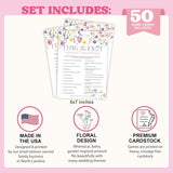 Bridal Shower Games Tying The Knot Wedding Traditions Trivia, 50 Cards Included (Floral)