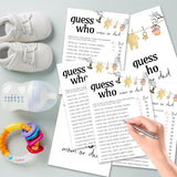 Hilarious Baby Shower Games, 25 Sets Halloween Guess Who Mom Or Dad Game Cards, Little Boo Gender Reveal Baby Announcement Party Decorations Supplies - B01