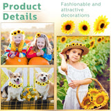 150 Pieces Fake Sunflower Artificial Silk Sunflower Heads Faux Flowers Decoration Yellow Floral Arrangements For Craft Home Party Wedding Decor, 1.57 Inch, 2.75 Inch, 3.5 Inch, 5.1 Inch