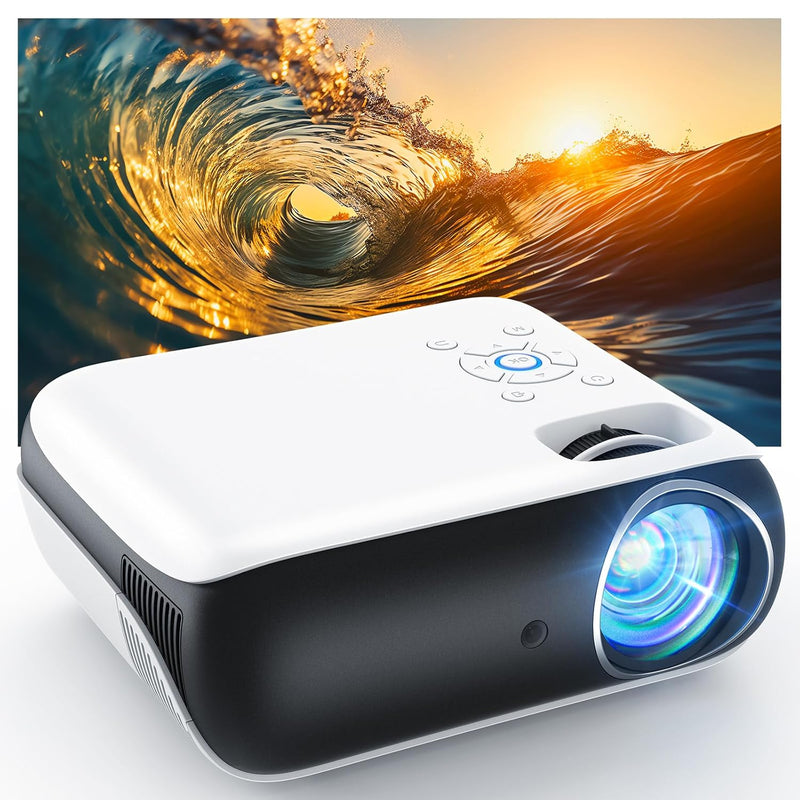 Native 1080P Bluetooth Projector, Portable HD Mini Projector, PS5/HDMI/USB/AV