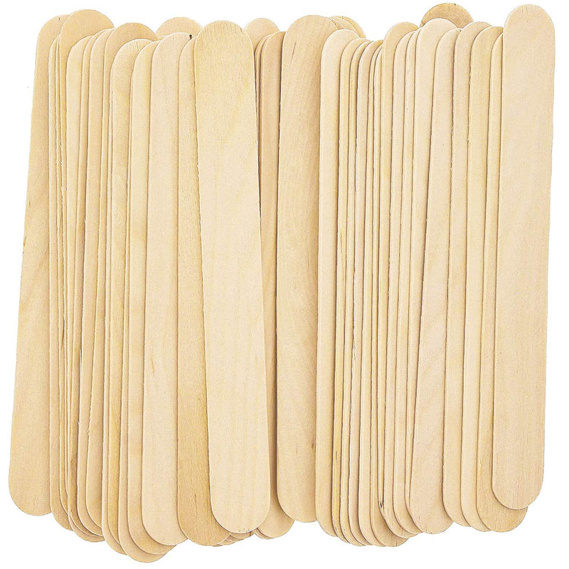 200 Pieces Jumbo Craft Sticks, Premium Natural Wood For Building, Mixing, And