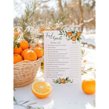 A Little Cutie Baby Shower Games — Find The Guest Game — Pack Of 25 — Icebreaker Baby Shower Activity, Citrus Orange Theme, Gender Neutral Guess Who Came To The Party G350-Ftg