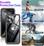 iPhone 16 Pro Waterproof Case, IP68, Built-in Screen & Camera Protector, 6.3"