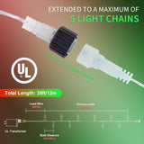 Red And Green String Lights, 33Ft 100 Led Christmas Lights Plug In,8 Modes Twinkle Fairy Light Waterproof For Indoor Out