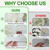 60Pcs White Artificial Flowers Hydrangea Bulk, Realistic Silk Faux Hydrangea Heads With Stems For Wedding Centerpieces, Baby Shower & Home Decor
