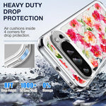 Pixel 9 Pro XL Cute Case, Clear Non-Yellowing, Shockproof - Watercolor Flower