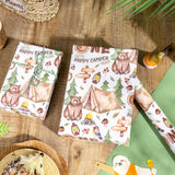 1St Birthday Wrapping Paper Roll For Boys,One Happy Camper Tent Bear Forest Icons, Age1 Gift Wrap For Baby 1St Birthday Party, Baby Shower, Mini Roll 17 Inches X 16.4 Feet