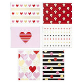 Hallmark Valentine's Day Cards, Hearts and Stripes (24 Blank Cards with Envelopes) for Thinking of You, Celebration, Just Because, Anniversary, Wedding and More