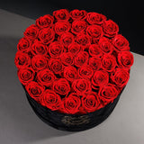 40 Pieces Preserved Roses In Suede Box, Flowers For Mothers Day, Preserved Flowers Gift For Women, Red