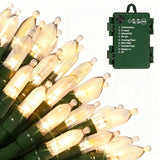 Battery Operated Christmas Lights, 18 Ft 50 Led Clear Mini String Lights, 8 Modes With Timer Waterproof Tree Lights For