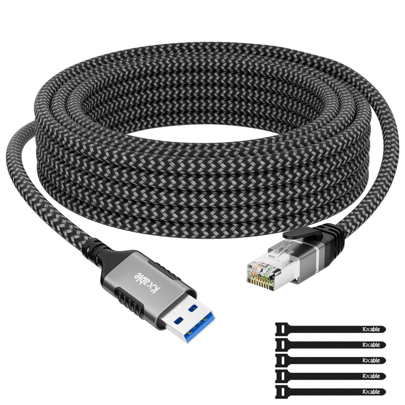 Usb To Ethernet Cable 8 Ft, Usb 3.0 A Male To Rj45 Male Cord, Directly Connect