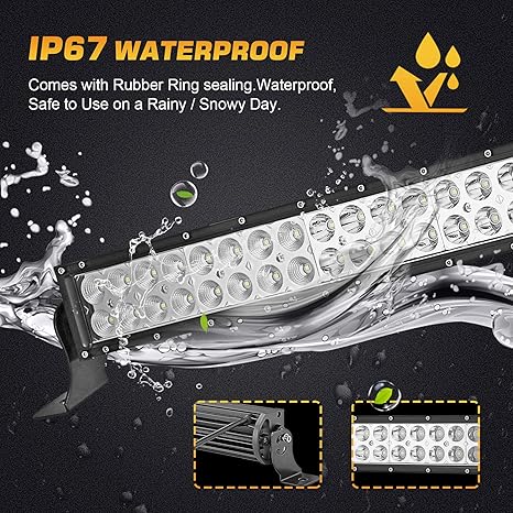 50 Inch 288W Curved LED Light Bar with Roof Mount Brackets and Wiring Kit Compatible with Can Am Maverick X3 2017 to 2025