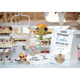 Noah'S Ark Guess How Many Candies Are In The Jar Game For Baby Shower, Pack Of One 5X7 Sign And 50 Guessing Cards, Boho Animals Baby Shower Decoration, Gender Neutral Party Supplies - Gc09