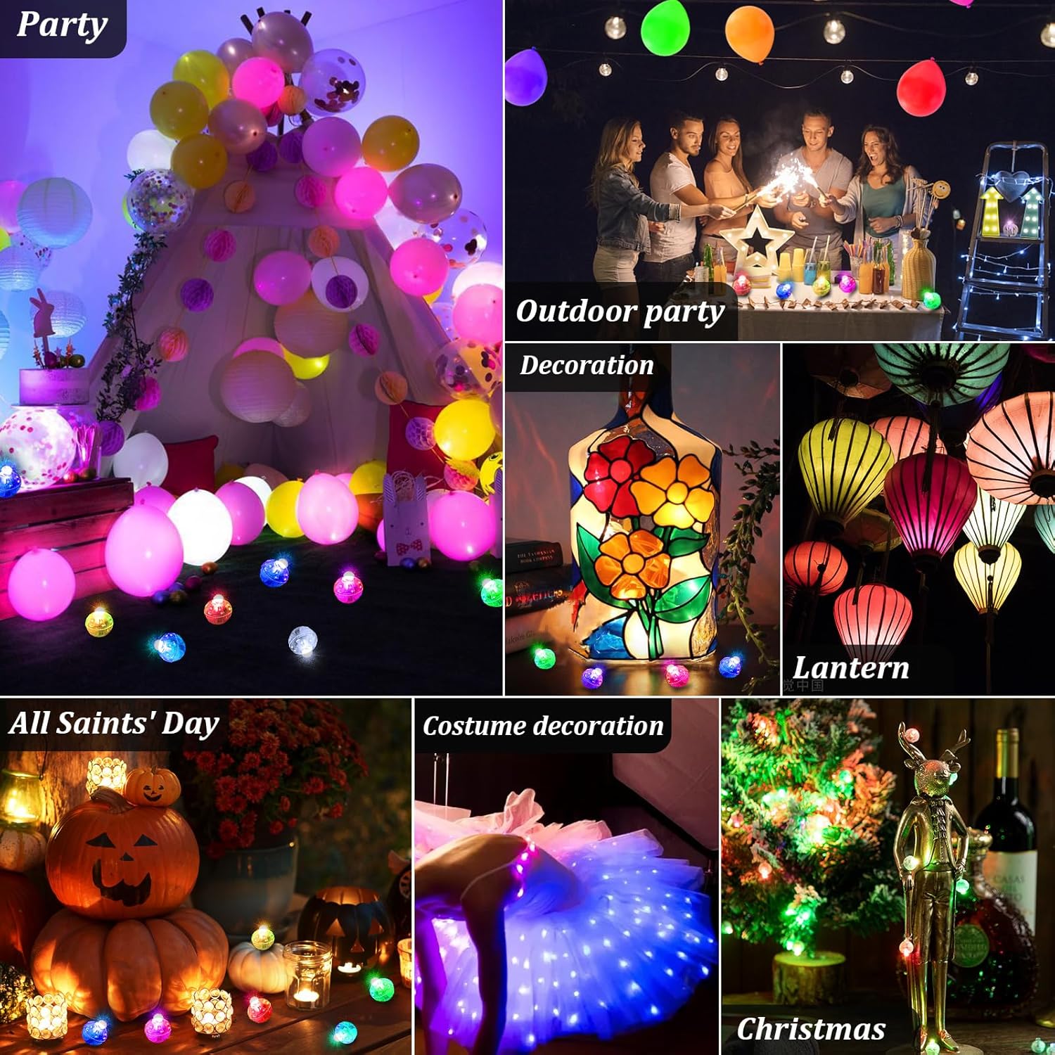 100Pcs Led Balloon Lights, Cool White Mini Round Balls Lights,Waterproof Tiny Party Lamps For Balloon Paper Lantern East