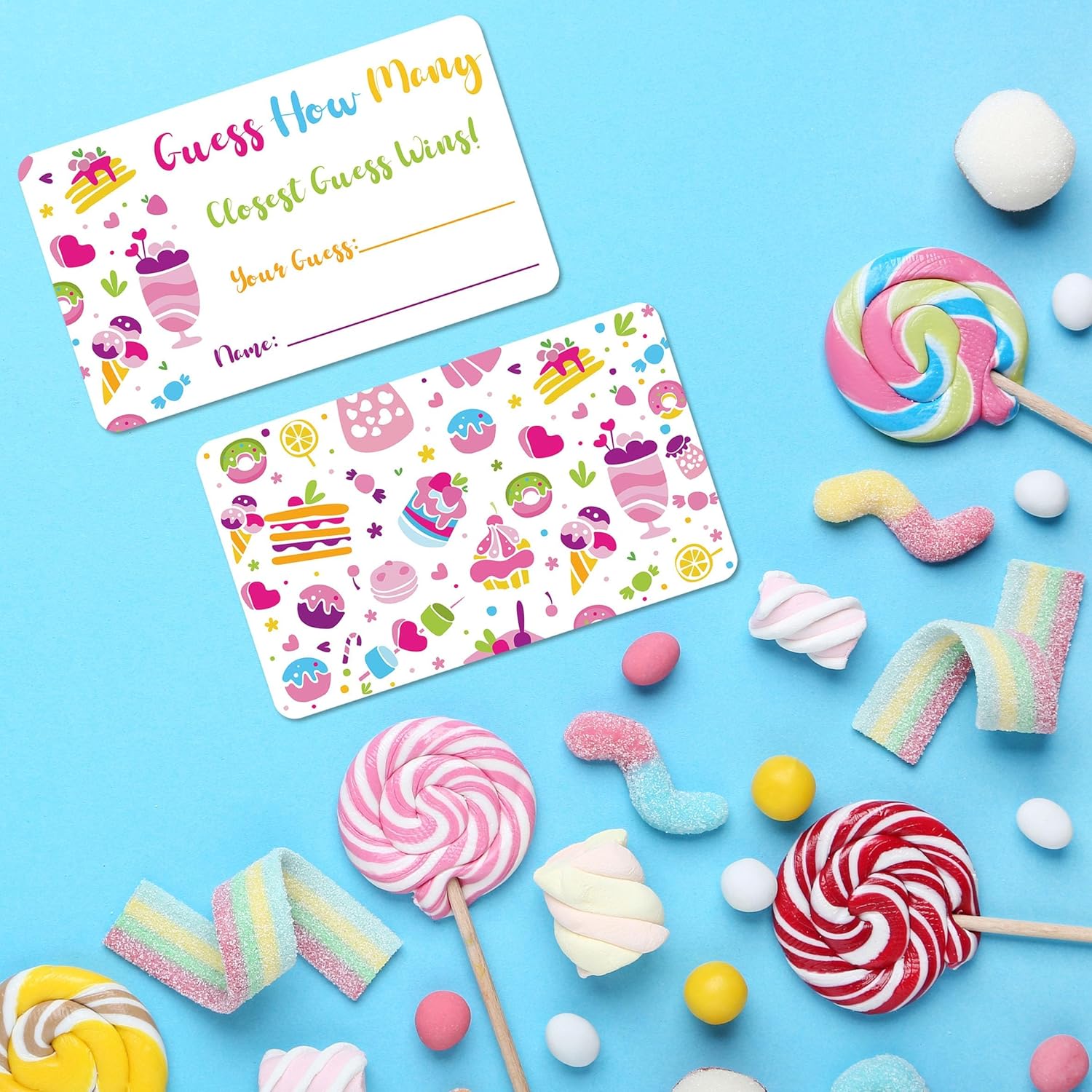 240 Pcs Candy Guessing Game Cards How Many In The Jar For Bridal Baby Shower Party Collection Birthday Gender Reveal Activities And Decorations 3.54 X 2 Inch