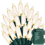 Battery Operated Christmas Lights, 41Ft 120 Led String Lights 8 Modes With Timer Mini Lights For Indoor Outdoor Wreath W