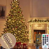 100Ft Christmas Cluster Lights String Lights 1000 Led, Waterproof Plug In Twinkle Fairy Light With Remote For Indoor Out
