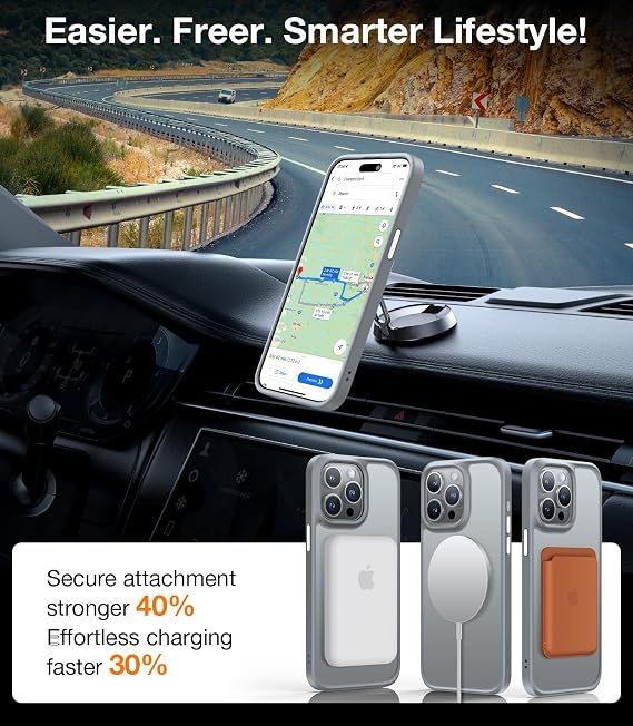 Magnetic Shockproof iPhone 15 Pro Case Military Grade Drop Tested Protective Cover