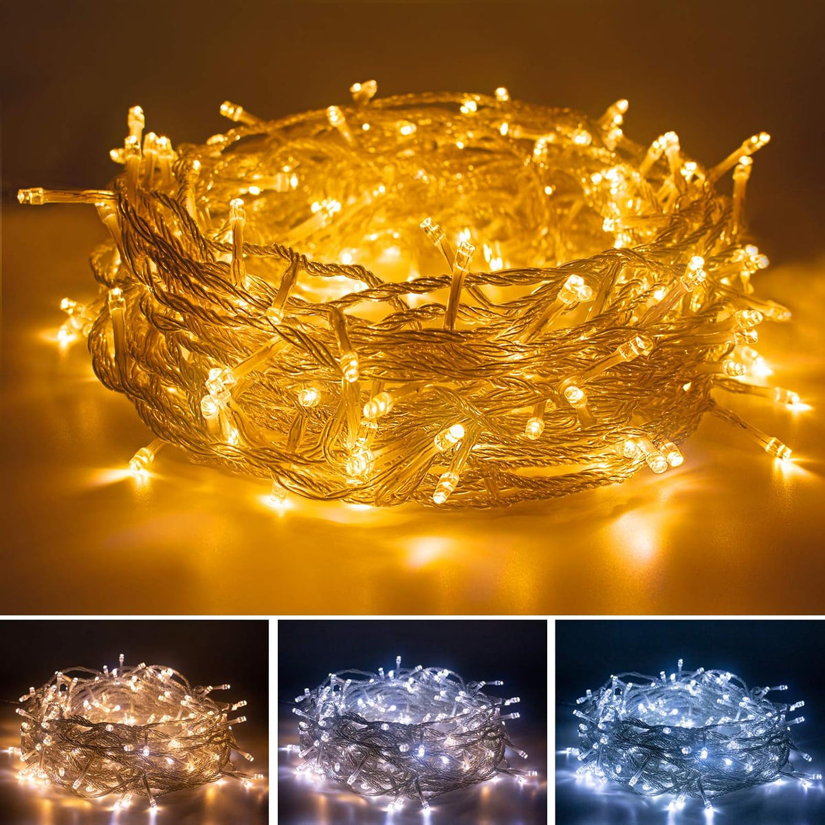 66Ft 200 Led Christmas String Lights Fairy String Lights Plug In 11 Modes Timer Function Waterproof Extendable With Remo
