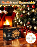 100 LED Star String Lights 33FT Plug In Warm White Waterproof Fairy Lights for Bedroom Indoor Outdoor Wedding Party Christmas Tree New Year Ramadan Decor