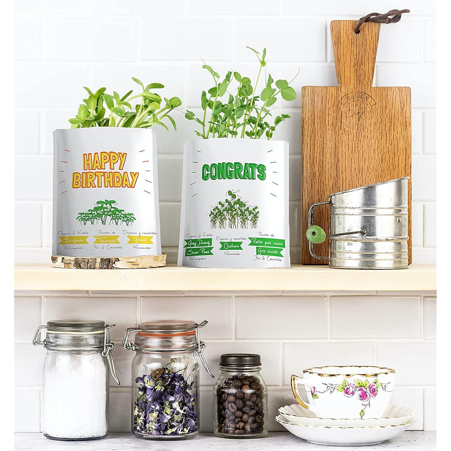 Mother'S Day Card | Greeting Card Greeting Cards With Organic Microgreens! Just Like A Post Card, Simply Mail And Recipient Gets To Grow & Eat | Cards For All Occasions | 1 Pack