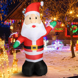 5Ft Christmas Inflatable Hello Santa Claus, Christmas Blow Up Yard Outdoor Decor With Build In Leds, Xmas Inflatables Fo