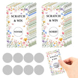 50 Pcs Wildflower Scratch Off Cards, Wildflower Garden Flowers Party Game, Spring Floral Lottery Prize Raffle Tickets For Baby Shower Birthday Bridal Shower Wedding