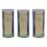 Aloha Bay Premium Scented Hand Made Chakra Energy Jar Candle 3-Pack | 11 oz Long Burn 60 Hours | Positive Energy Visuddha | Yoga, Prayer & Meditation | Moroccan Rose & Chamomile Essential Oils