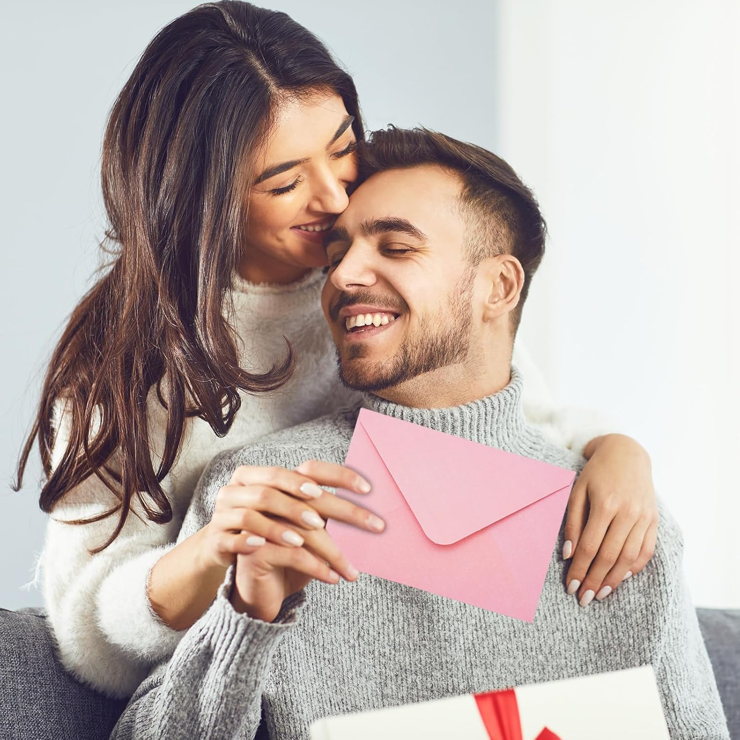 32 Pack Candy Heart Greeting Cards Conversation Heart Note Cards With Stickers Envelopes Colorful Blank Cards For Valentine'S Day Wedding Party Supplies, 4 X 4.9 Inch