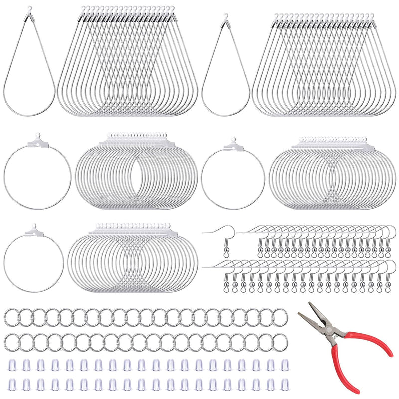 481 Pcs Earring Making Kit 120 Earring Hooks 120 Open Jump Rings 120 Earring B