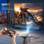 4K Projector, WiFi, Bluetooth, 1080P, Auto Keystone, Remote Focus, Portable