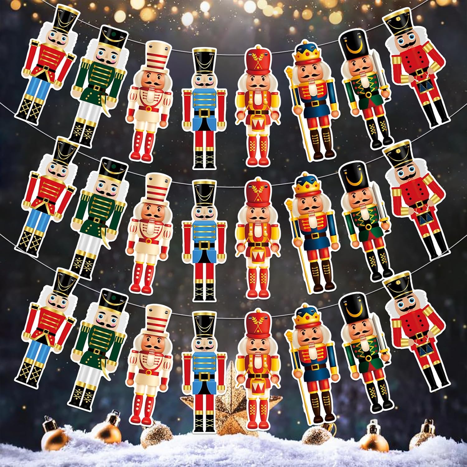 Nutcracker Banner Christmas Nutcracker Decorations Nutcracker Party Supplies Nutcracker Garland For Nutcracker Party Decorations Christmas Holiday Party Decorations