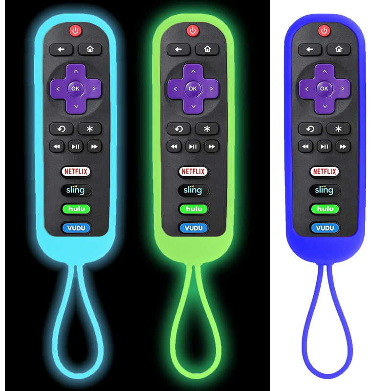 3 Pack Glow Remote Case Compatible With Tcl Roku Smart Tv Rc280 Rc282 Remote C