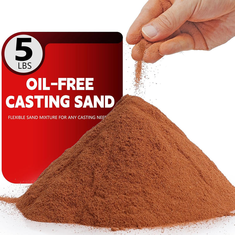 Ultra-Fine 400 Mesh Oil-Free Casting Sand For Metal Jewelry Casting - Premium Foundry Sand For Highly Detailed Replicas In Silver, Copper, Bronze, And More - Reusable Molding Clay (5, Pounds)