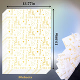50 Sheets Gold Thank You Tissue Paper Bulk,White With Golden Thank You Tissue Paper For Small Business,Packaging,Gift Bags,14 X 20 Inch (Gold)