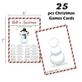 Roll A Snowman Game, Christmas Party Games, Christmas Dice Game, Christmas Party Supplies, For Christmas Activities & Family Party Games, Winter Activity, 25 Game Cards-1