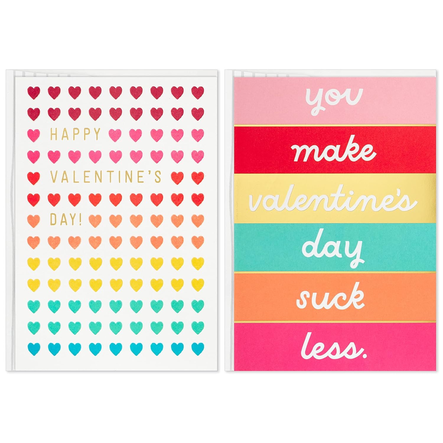Hallmark Good Mail Pack of 2 Valentines Day Cards (Happy Valentine's Day)