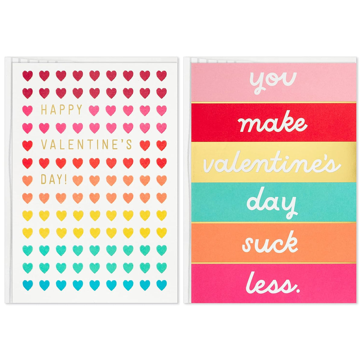 Hallmark Good Mail Pack of 2 Valentines Day Cards (Happy Valentine's Day)