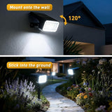 8 Pack 100 LED Solar Spot Lights IP65 Waterproof 2 in 1 Cool White Landscape Lights