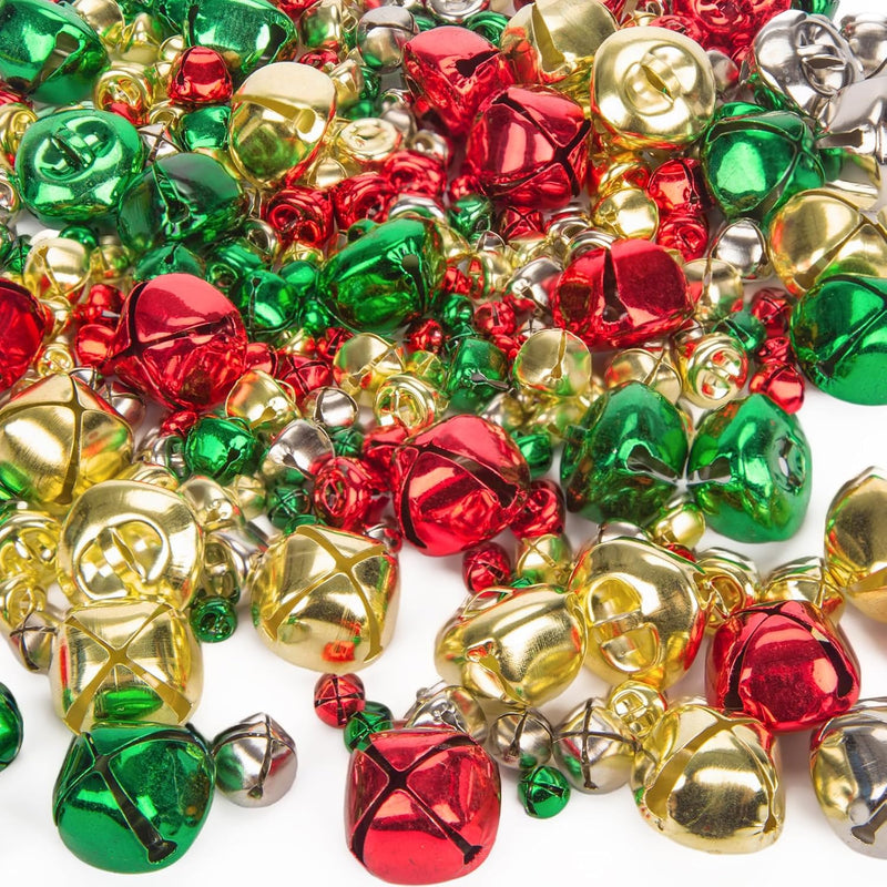 250Pcs Jingle Bells Bulk, Jingle Bells For Crafts Colorful Christmas Bells 4 A