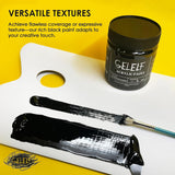 Acrylic Paint For Gel Plate Printing Perfect Transfer Acrylic Paint Gel Printing Supplies, Lamp Black, Opaque 280Ml, 9.5-Oz