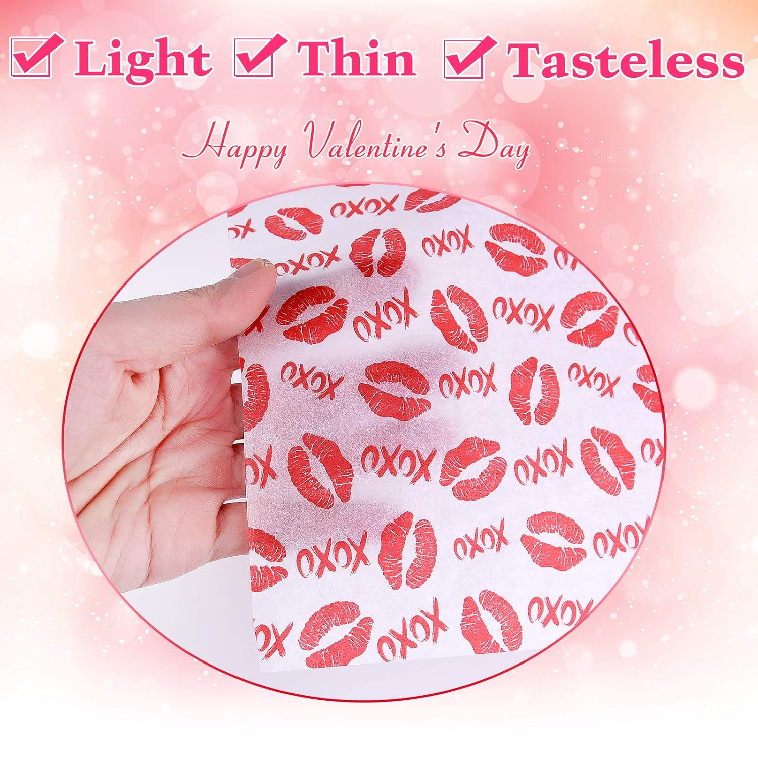45 Sheets Valentine Tissue Paper,Red Gift Wrapping Tissue Paper,Sweet Heart Design Gift Wrap Paper, Big Size Gift Wrapping For Valentine,Diy Crafts Wedding Gift Decorations