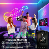 50FT RGB LED Neon Rope Lights App & Remote Control Music Sync IP65 Waterproof Strip