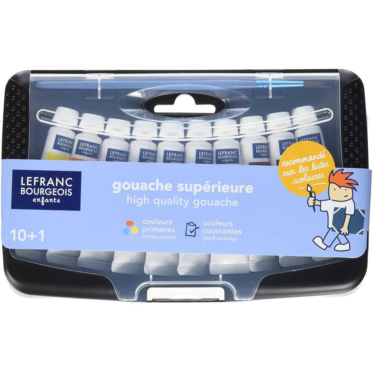 Lefranc & Bourgeois Gouache Tubes Of Paint Set, Multi-Colour, Multicoloured, College Box - 10 Farben