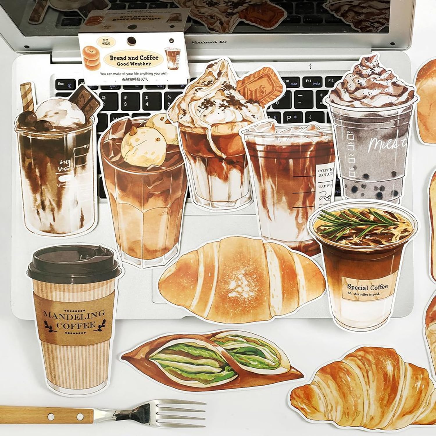 Retro Style Postcards,Bread And Coffee Shape Vintage Old Heteroideus Travel Greeting Cards,Set Of 15 Different Designs,Perfect For Wedding Party Guest Book