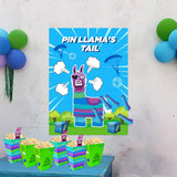 Video Game Party Decorations,Pin The Tails On Llama, Large Poster With 28Pcs Tails Stickers For Pinata Party Games, Gamer'S Birthday Theme Party Supplies, Dmsj-2024-0515