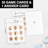 Minimalism White Baby Shower Games - Boobs Or Butt Game Cards With Answer Card - Baby Shower Game For Boy Or Girl, Baby Announcement, Gender Reveal Party Favor,Party Game & Activities(30 Pcs)- C01