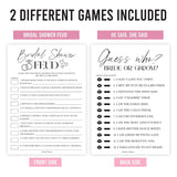 20 Minimalist Bridal Shower Games-Couples Wedding Shower Games, Bridal Games, He Said She Said Games, Family Feud Game