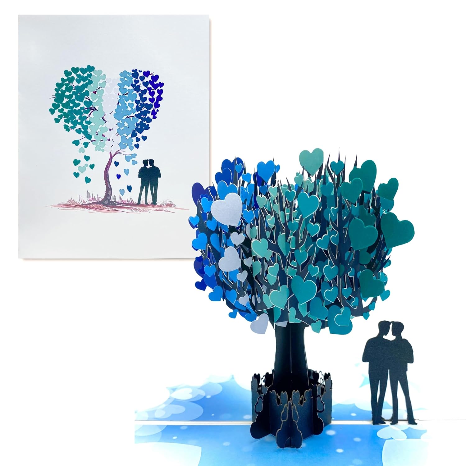Happy Valentine'S Day Card, 3D Pop Up Greeting Card, Mlm Gay Lgbtq+ Card For Men Love, Husband, Couples On Valentines, Anniversary, Birthday, Engagement, Wedding With Envelope (Mlm)